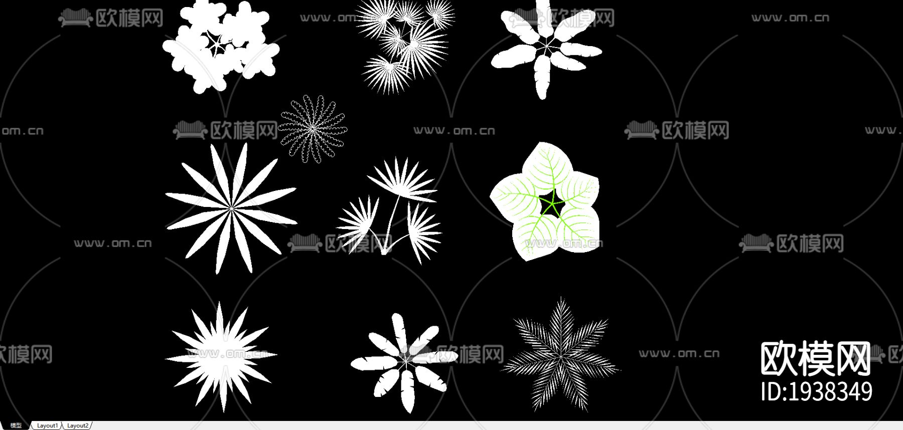 绿植cad图库下载