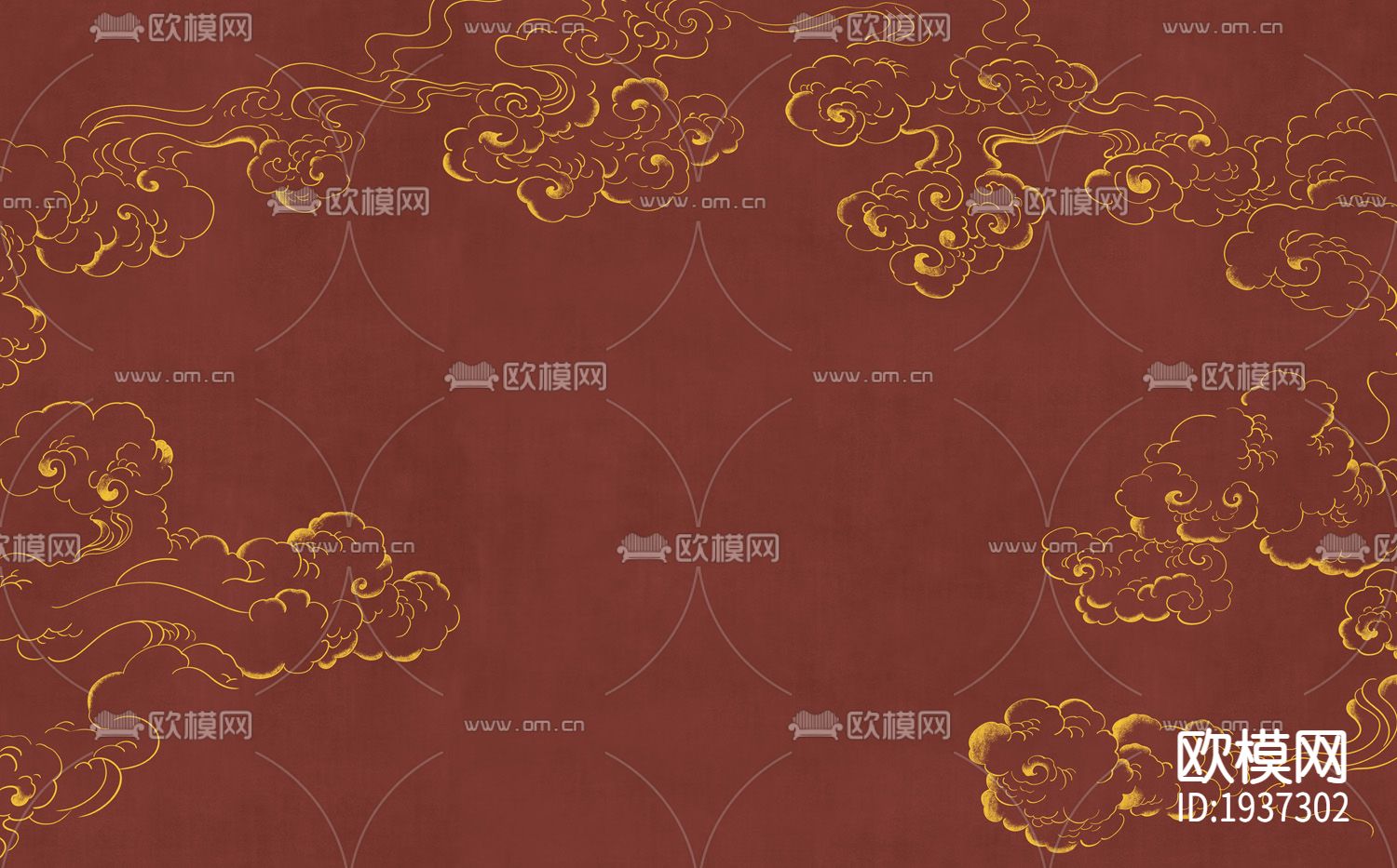 中式墙纸下载（渲染图1）