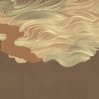  新中式精雕立体墙纸 