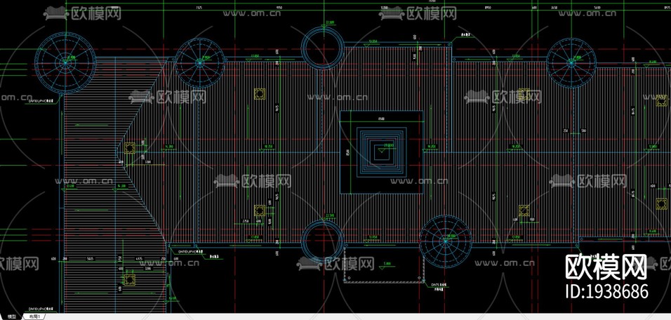 小学教学楼cad施工图下载(渲染图2)