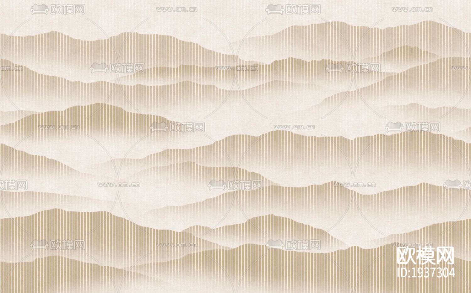 新中式精雕立体墙纸下载（渲染图1）