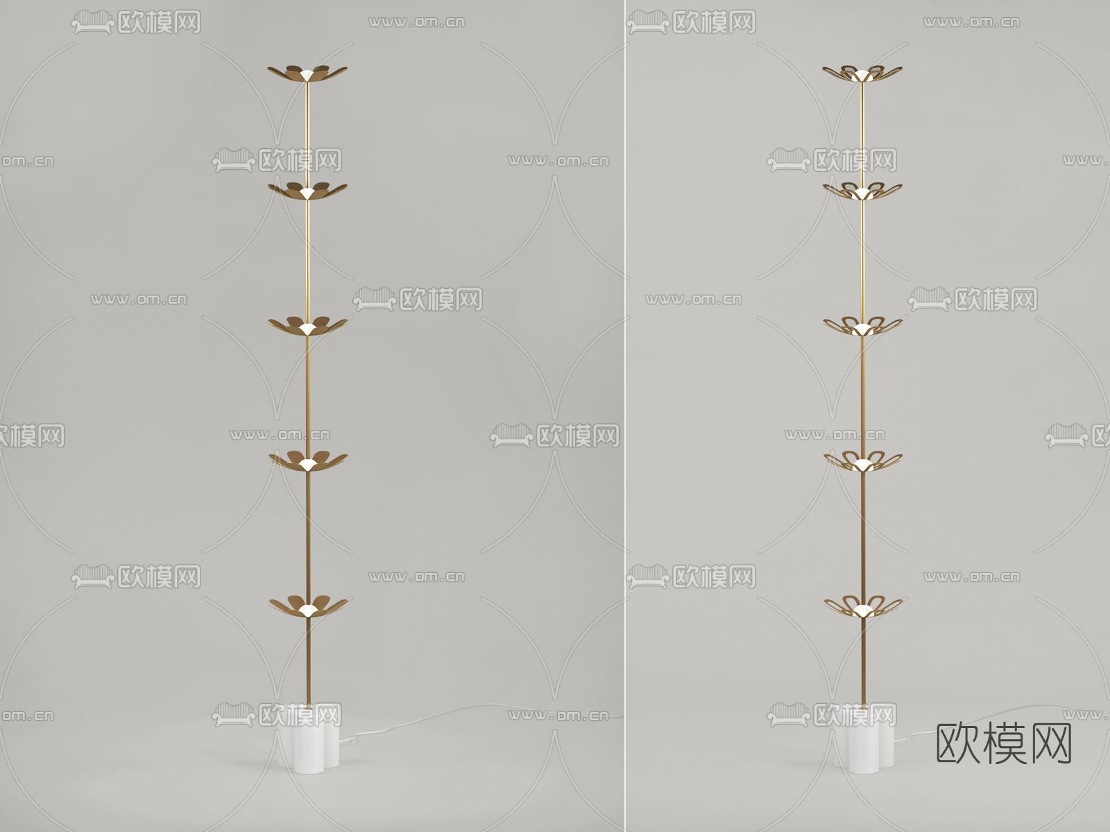 现代落地灯免费3d模型下载
