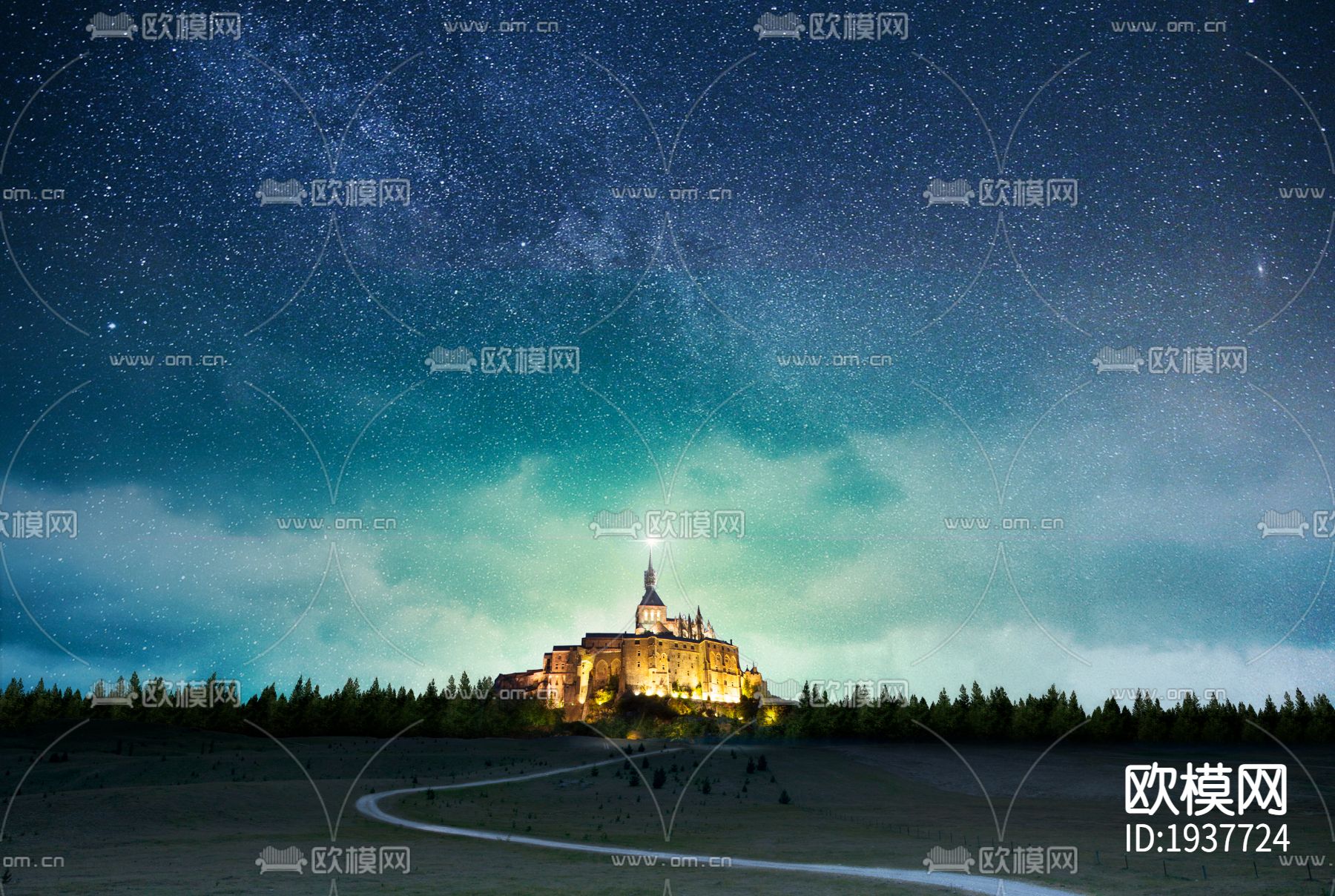 夜晚星空背景下载