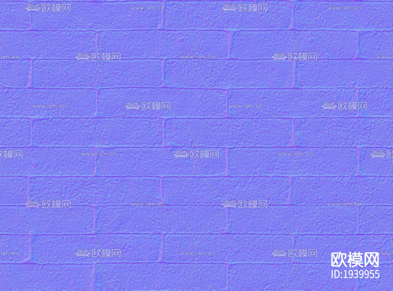 工字拼接砖墙法线贴图下载