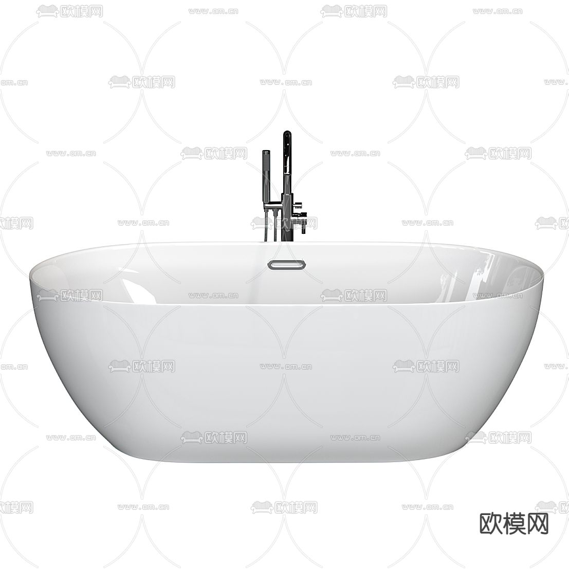现代浴缸3d模型下载（渲染图2）