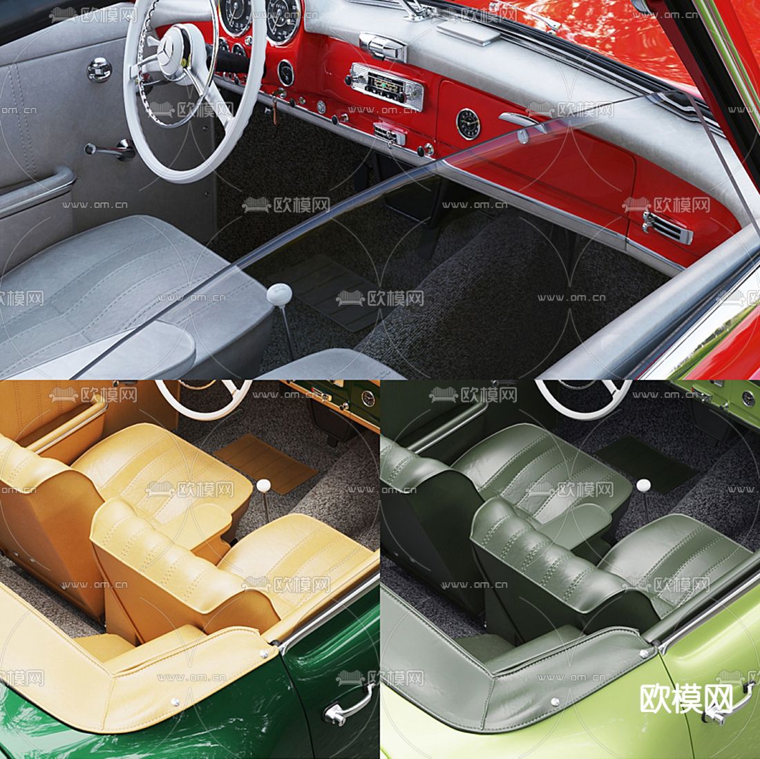 现代奔驰汽车3d模型下载（渲染图6）