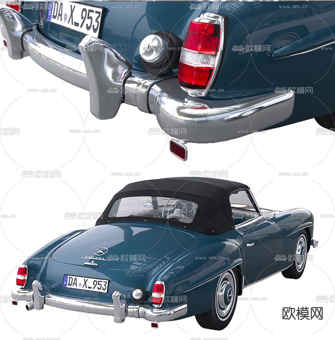 现代奔驰汽车3d模型下载（渲染图4）