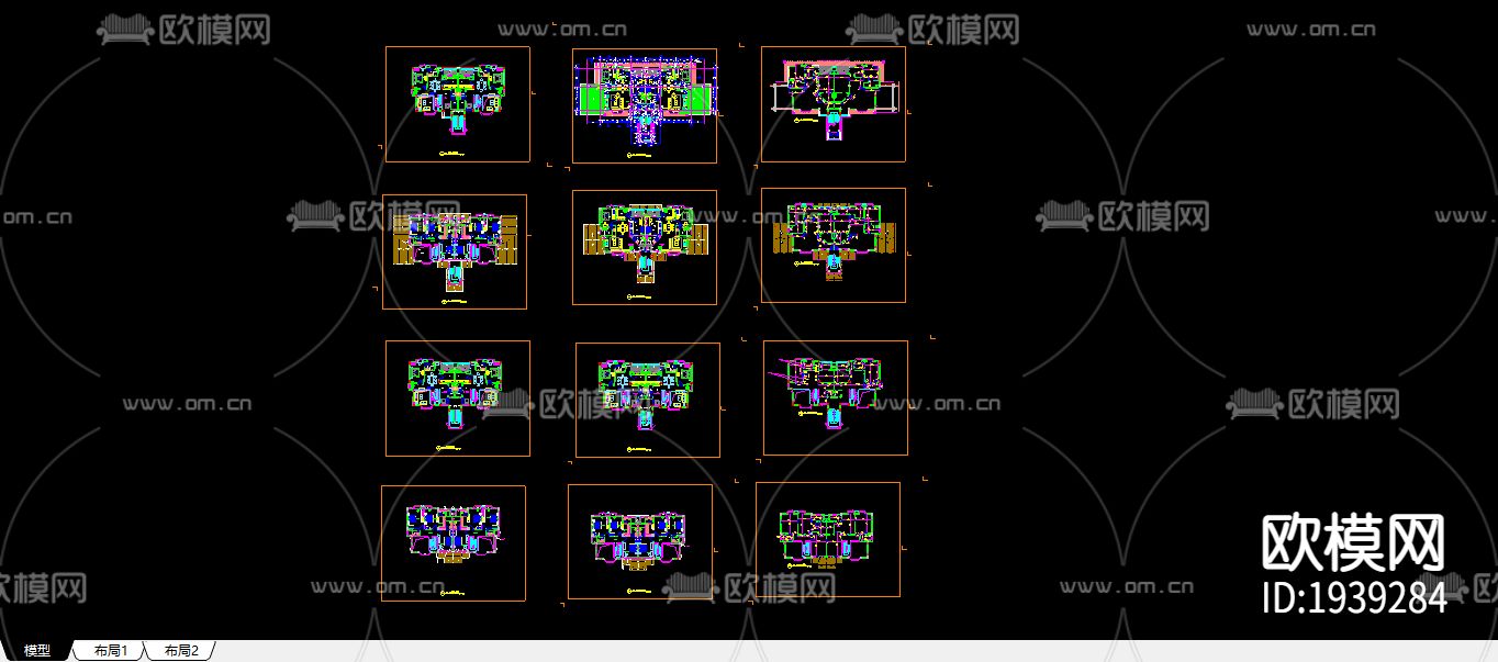 别墅CAD施工图下载（渲染图1）