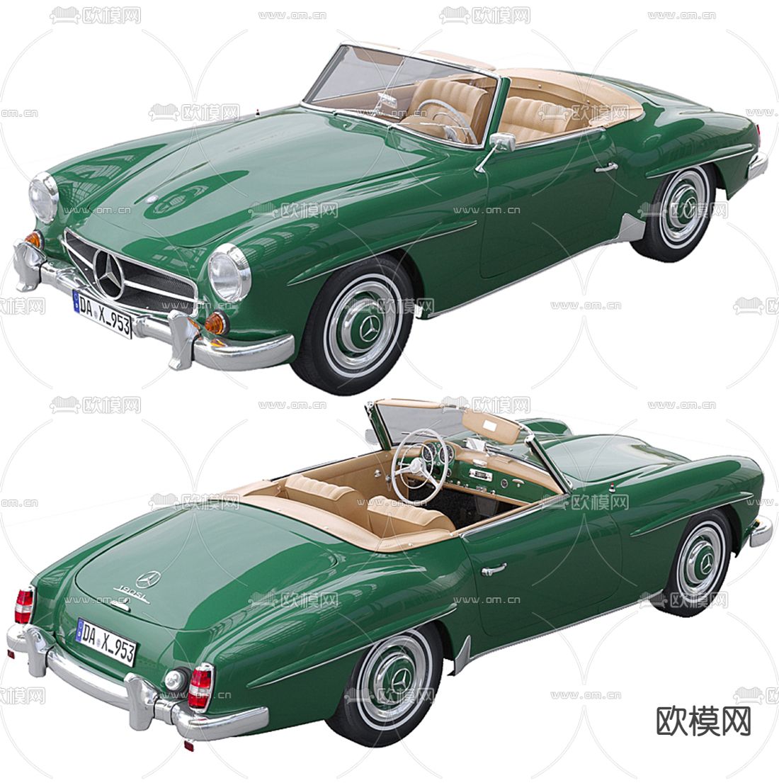 现代奔驰汽车3d模型下载（渲染图5）