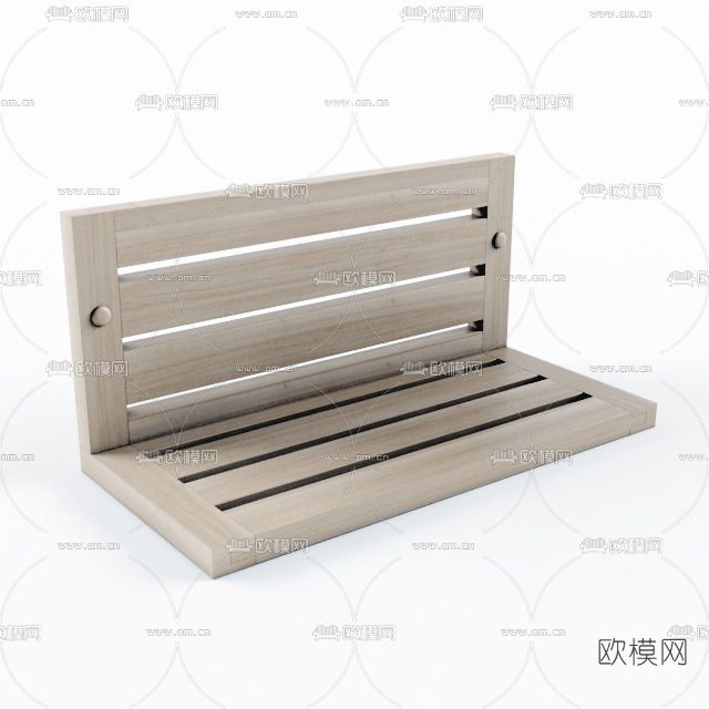 日式坐凳免费3d模型下载