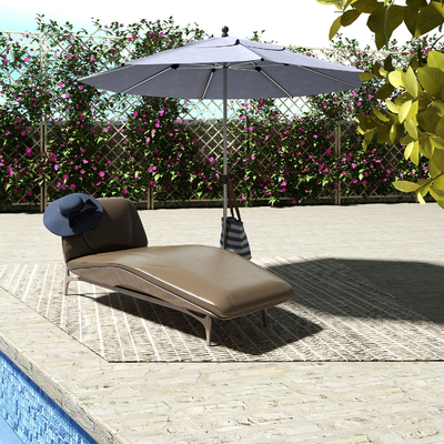  现代户外休闲躺椅su模型 