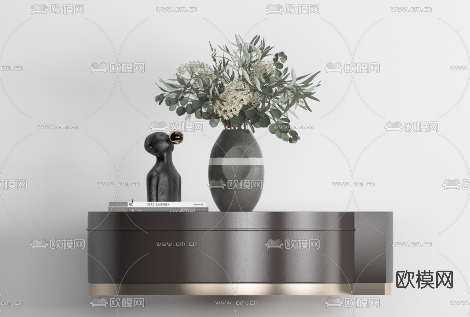 现代轻奢茶几免费3d模型下载