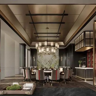 澍田设计 新中式餐厅包房