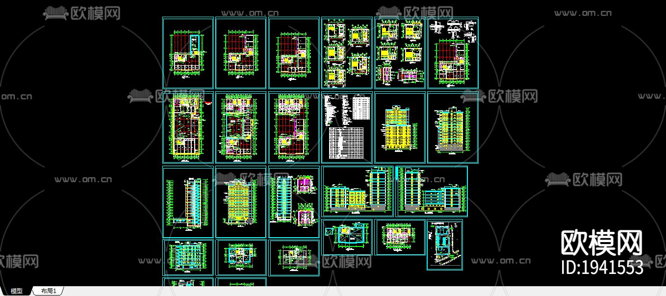 酒楼cad施工图下载（渲染图3）