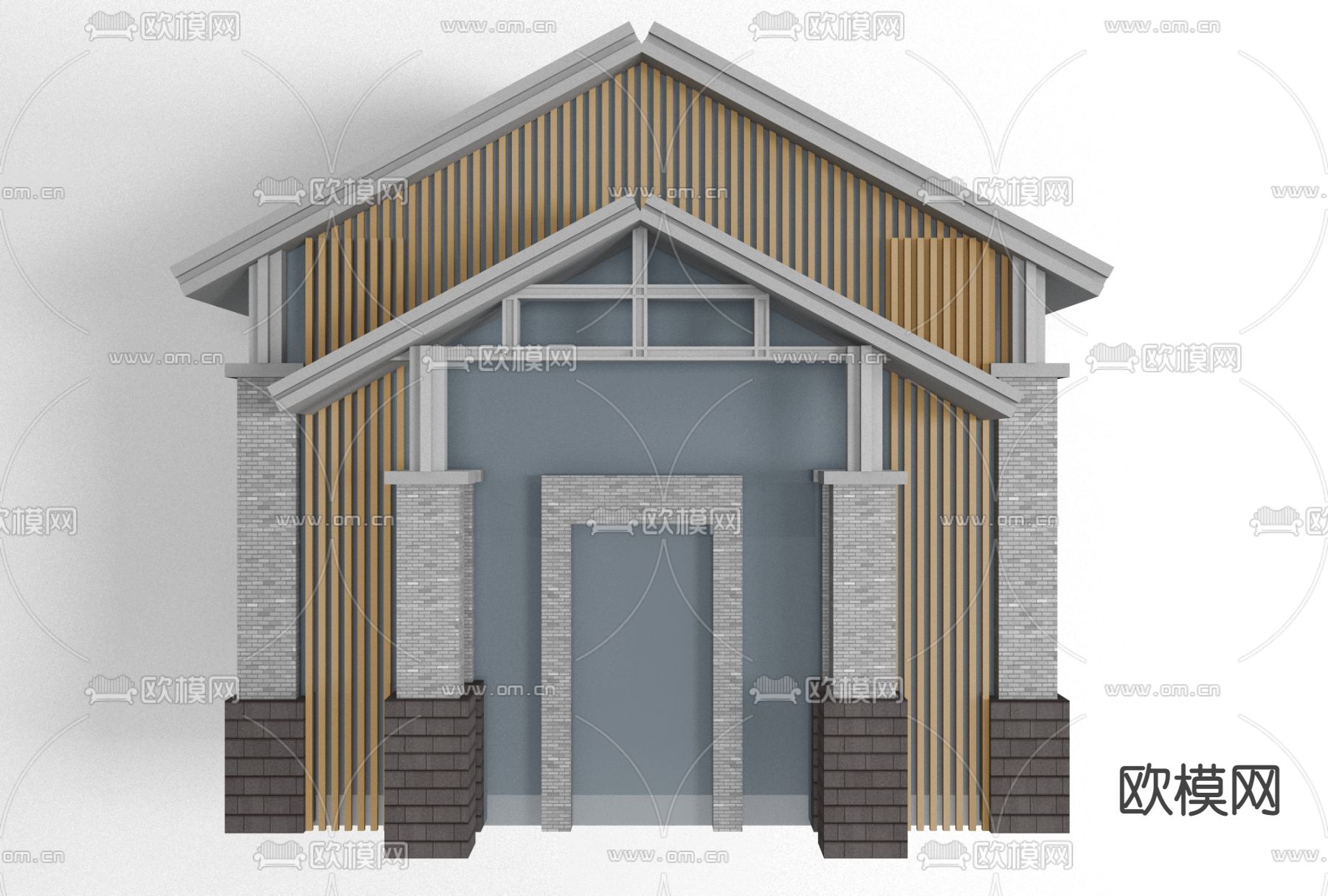 现代建筑住宅门窗免费3d模型下载