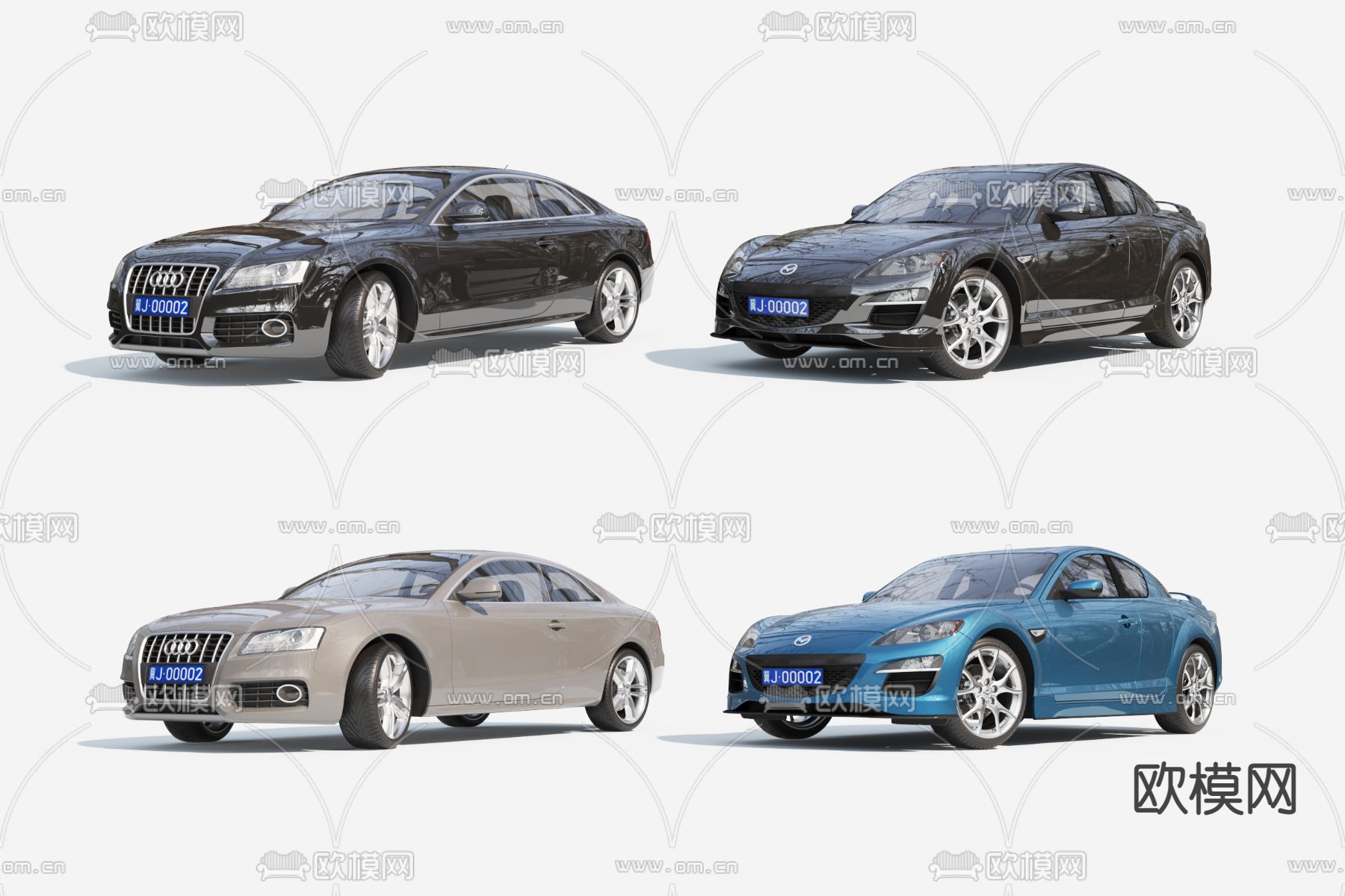 现代奥迪汽车3d模型下载