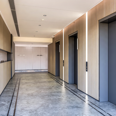  现代办公区电梯厅su模型 