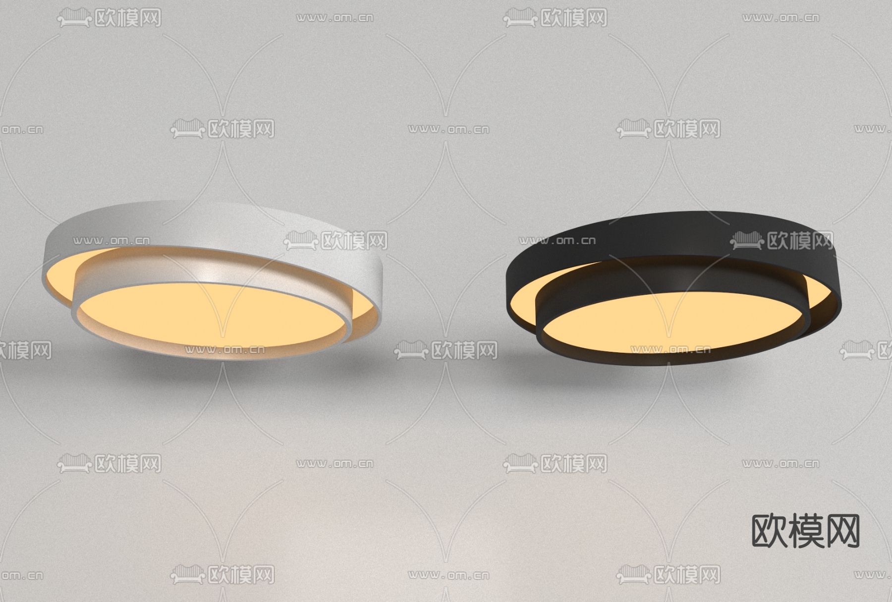 现代吸顶灯免费3d模型下载