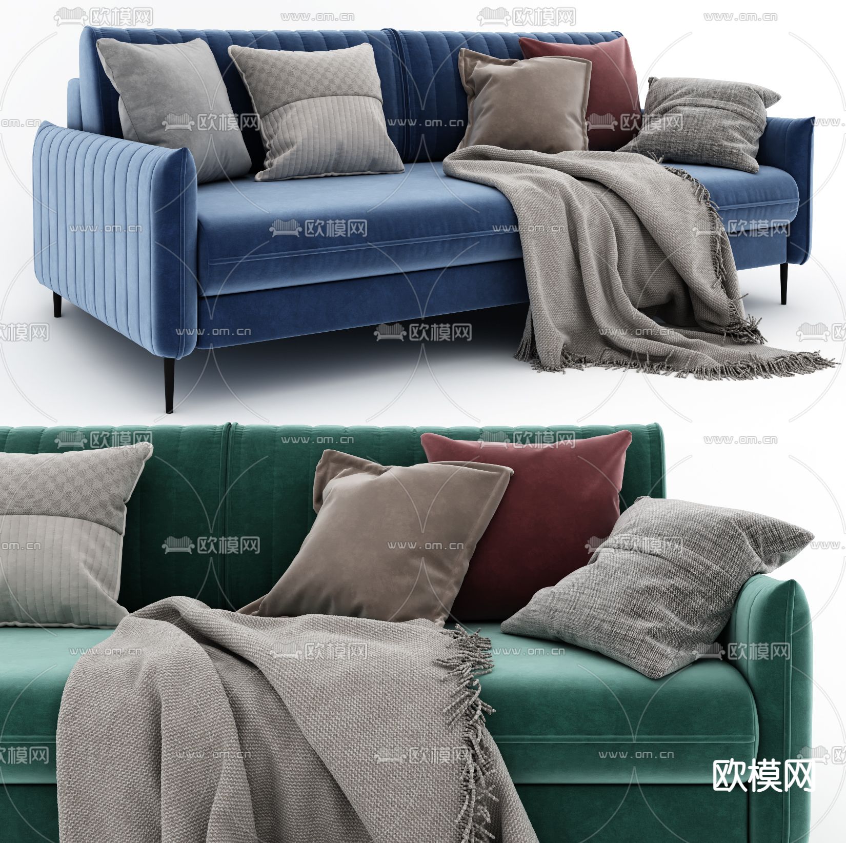 FLEXFORM 布艺双人沙发3d模型下载（渲染图2）
