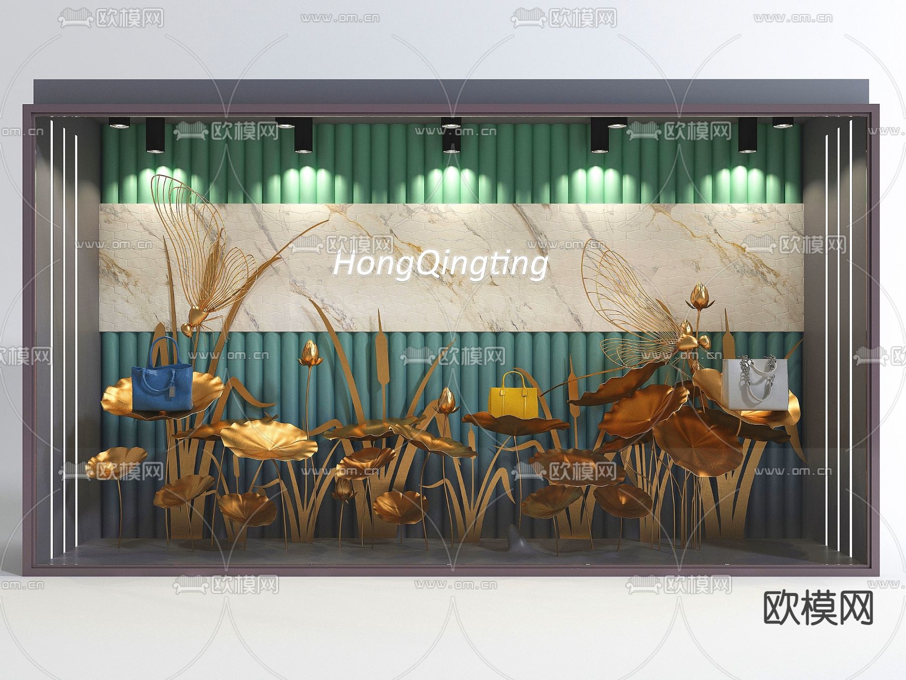 现代橱窗3d模型下载