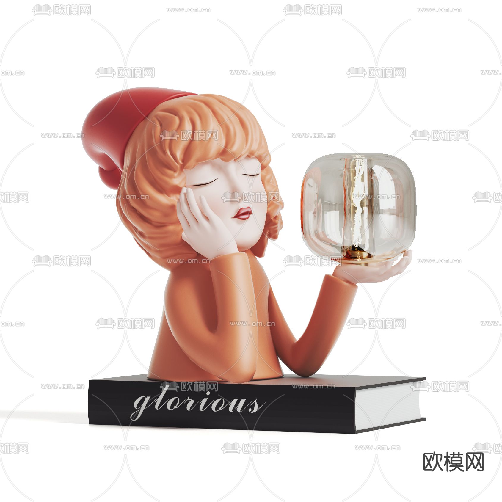 现代台灯3d模型下载