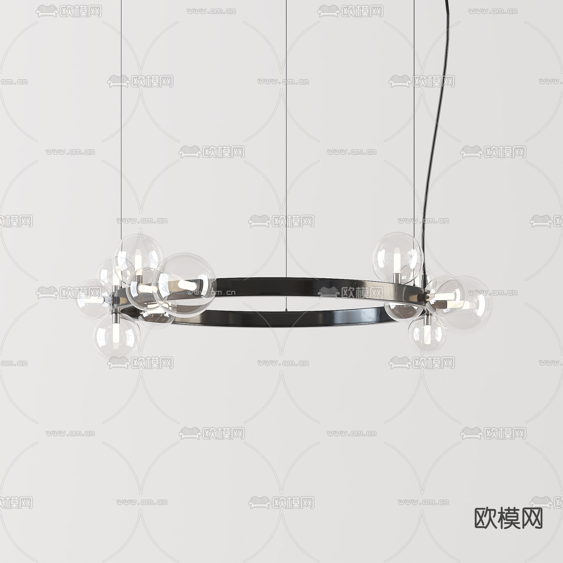 北欧球形吊灯3d模型下载（渲染图4）