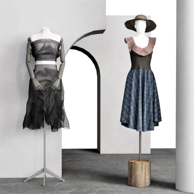  现代女装模特su模型 