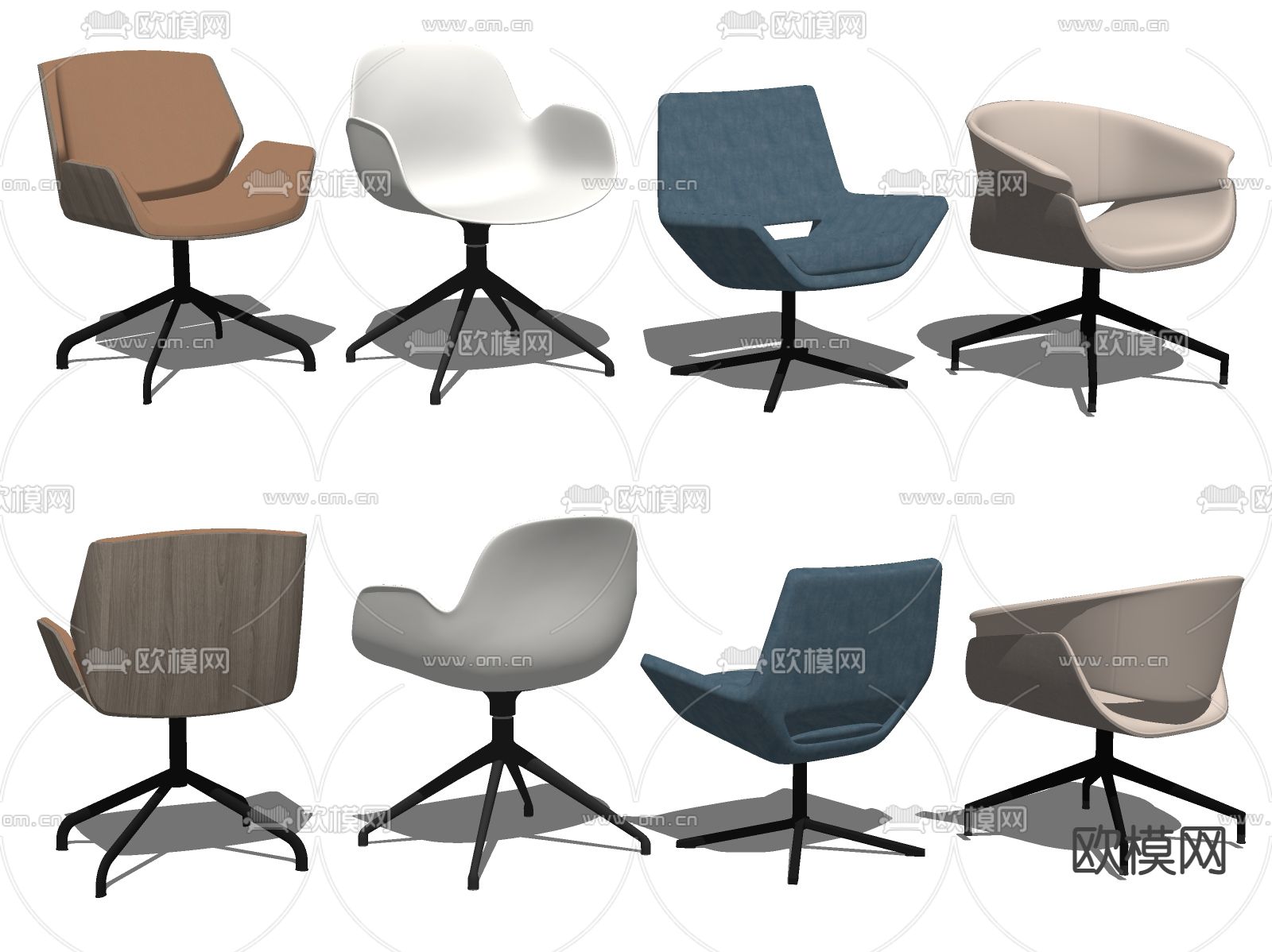 现代休闲椅su模型下载（渲染图2）