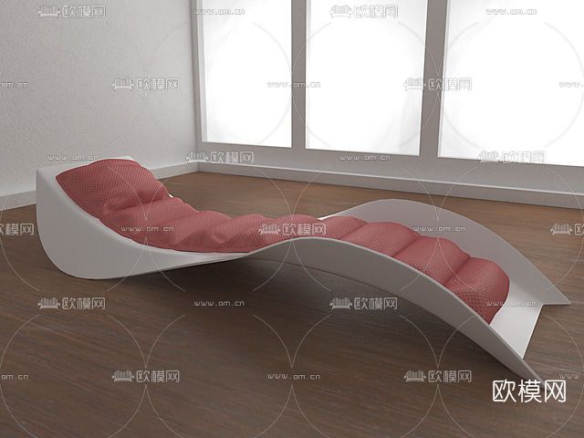 现代躺椅免费3d模型下载