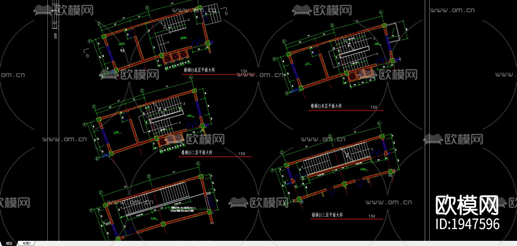 酒店cad施工图下载（渲染图4）