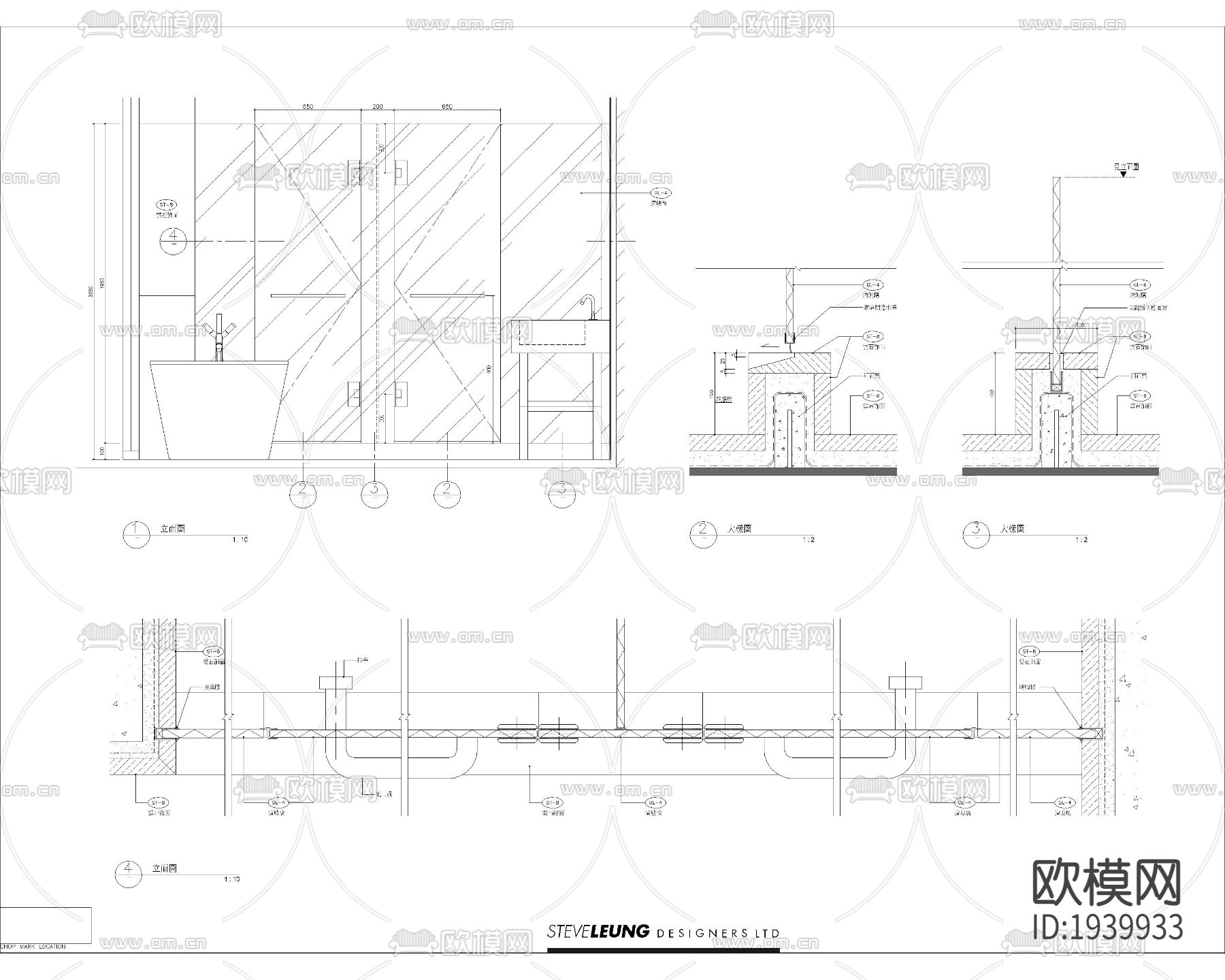 淋浴房大样大样CAD施工图下载（渲染图1）