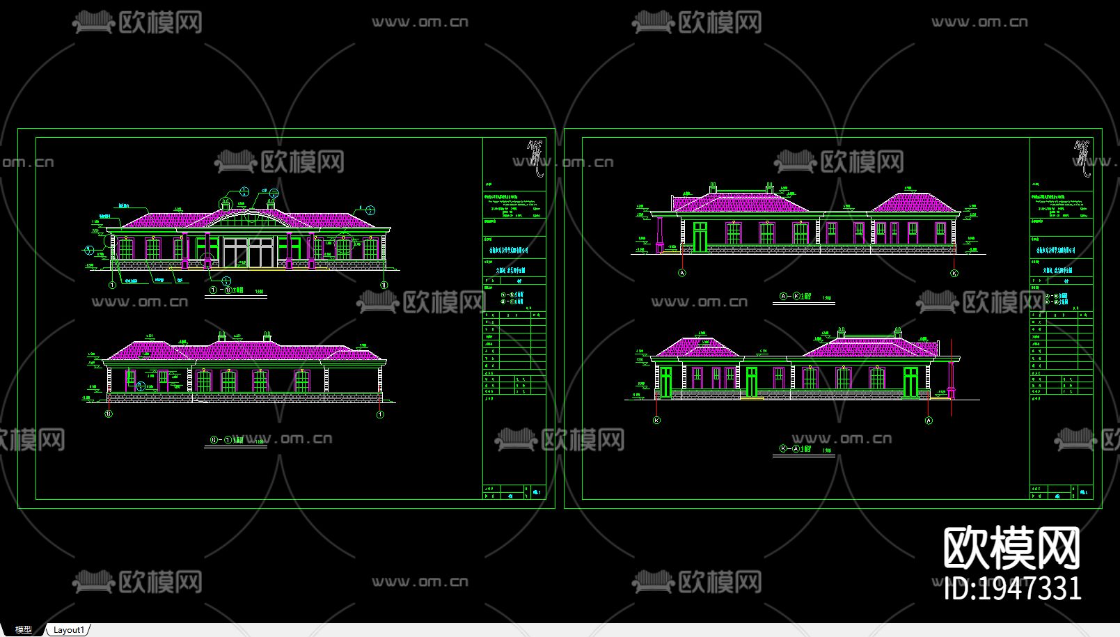 广厦天都城cad施工图下载（渲染图3）