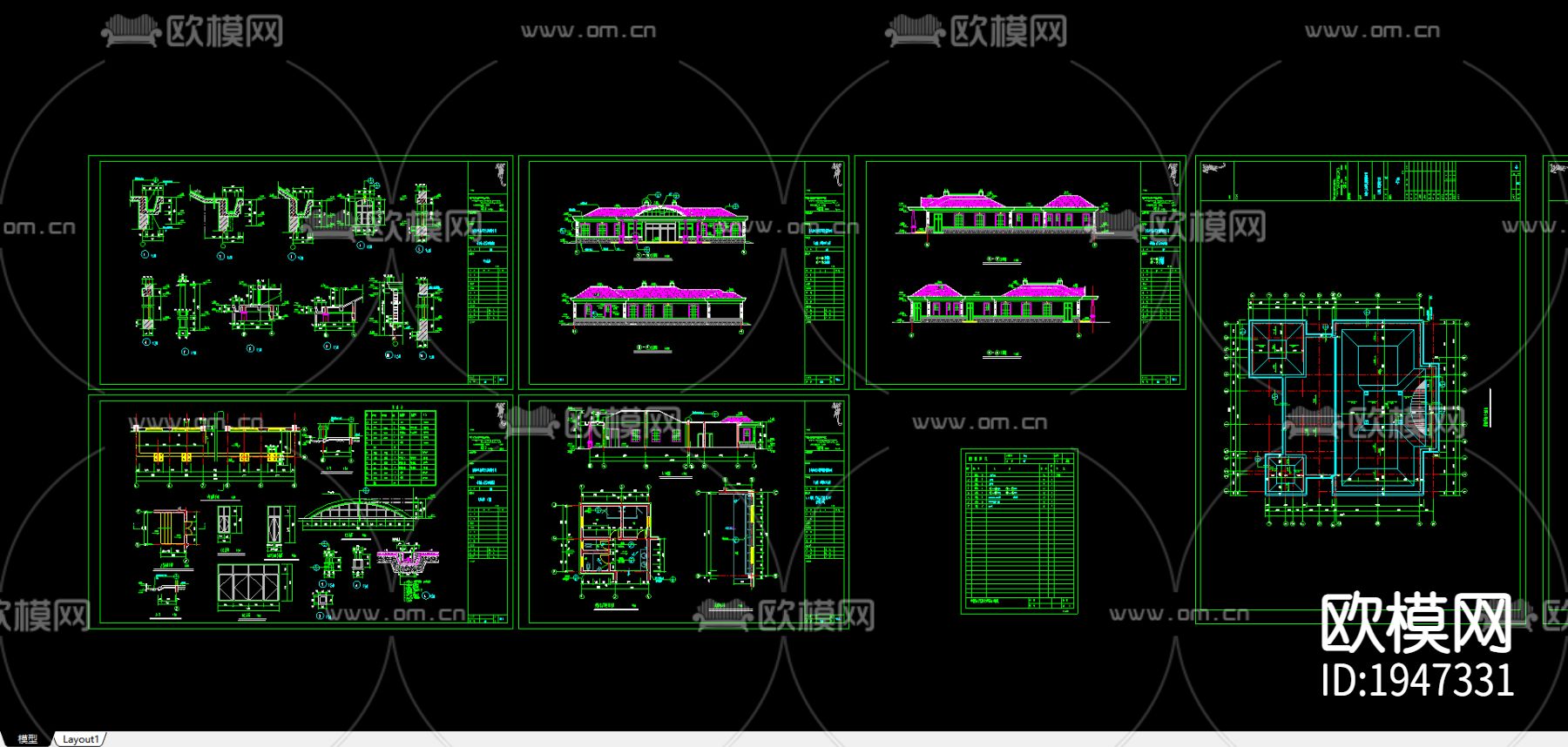 广厦天都城cad施工图下载（渲染图1）
