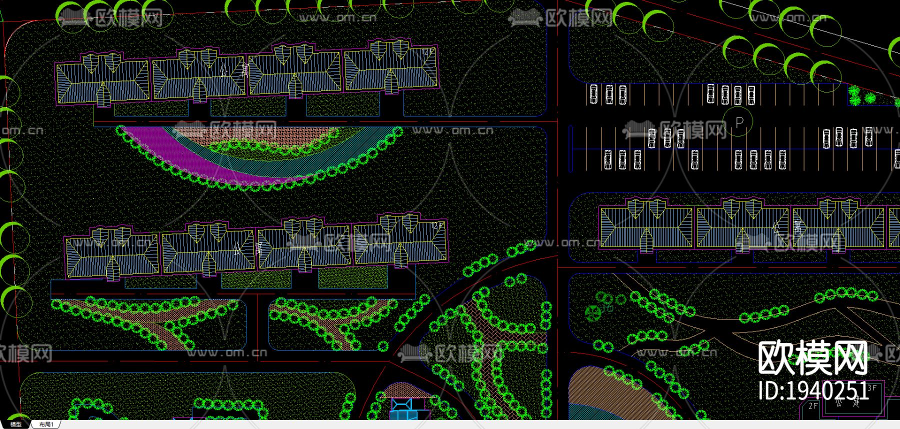 别墅区规划图下载（渲染图1）