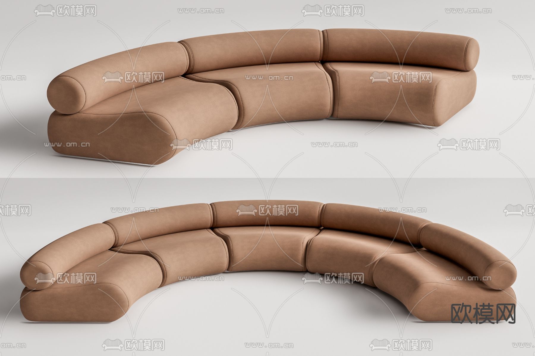 现代布艺弧形沙发su模型下载_ID11793992_sketchup模型下载-欧模网