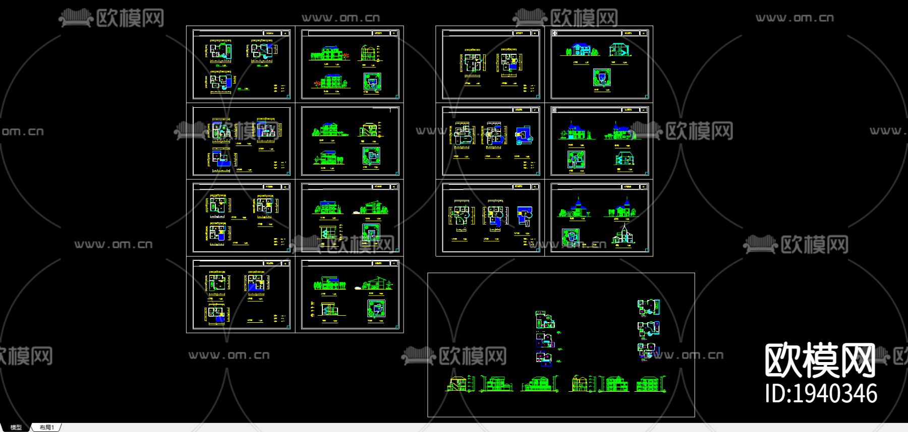 单体别墅设计下载（渲染图3）