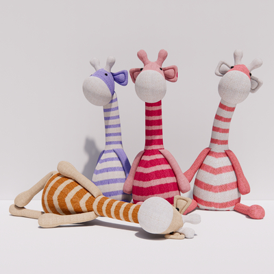  现代毛绒玩具su模型 