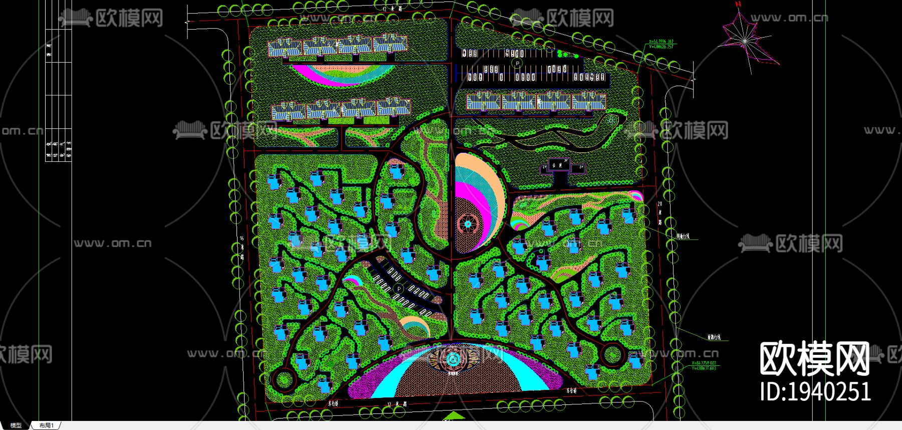 别墅区规划图下载（渲染图2）