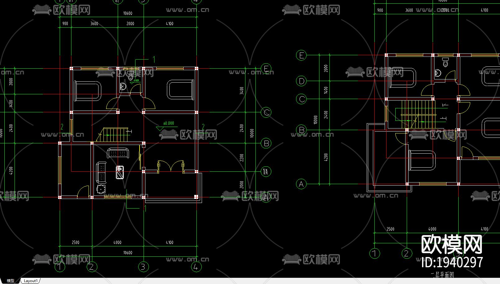农村住宅设计方案下载（渲染图2）
