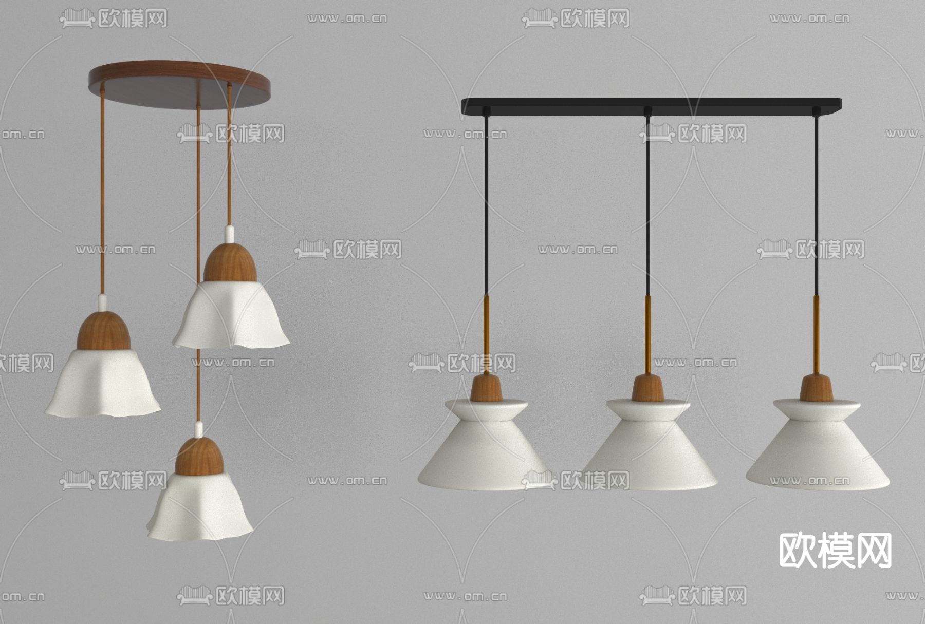 北欧简约吊灯免费3d模型下载