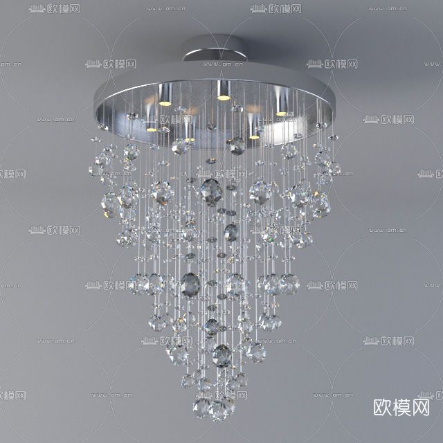 现代装饰吊灯免费3d模型下载