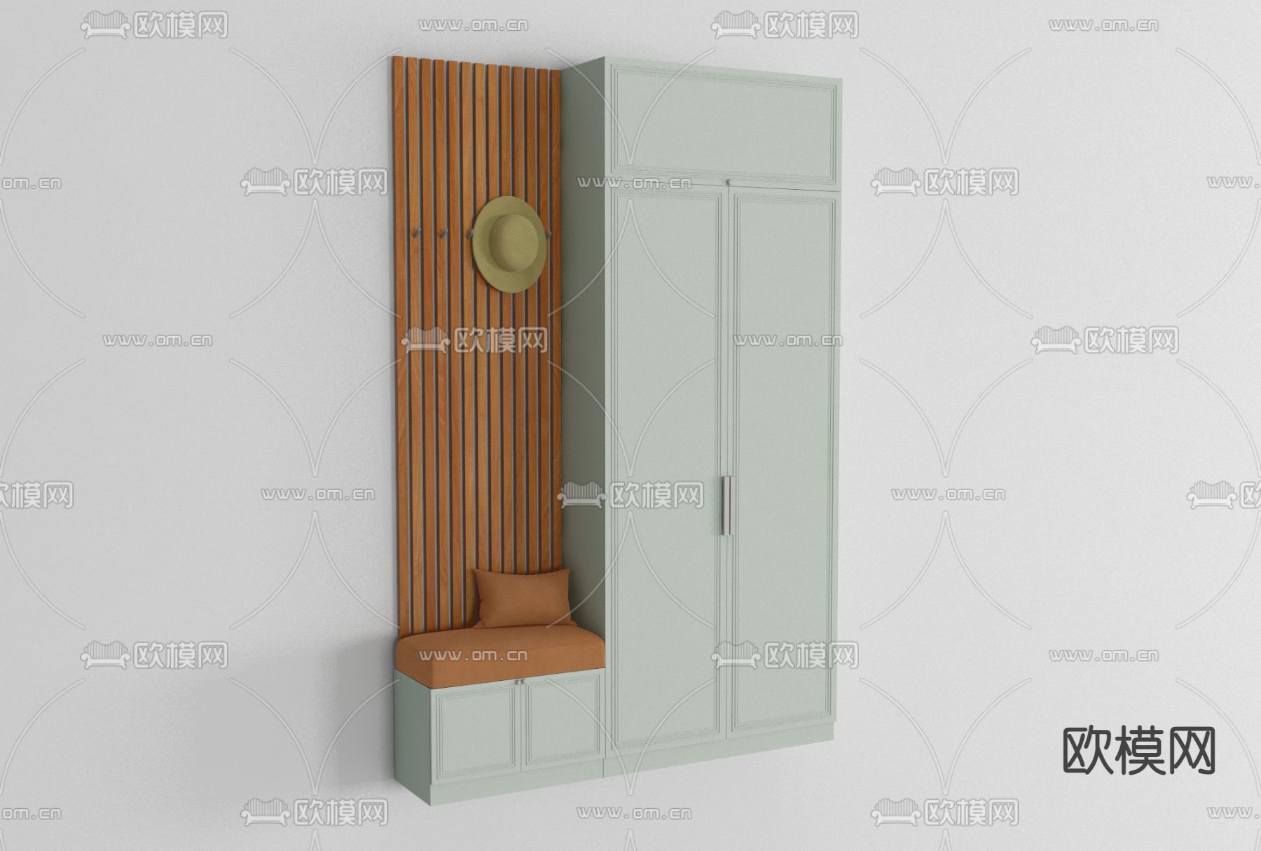 现代入户鞋柜免费3d模型下载