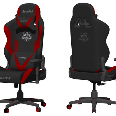  现代电竞椅电脑椅办公椅su模型 