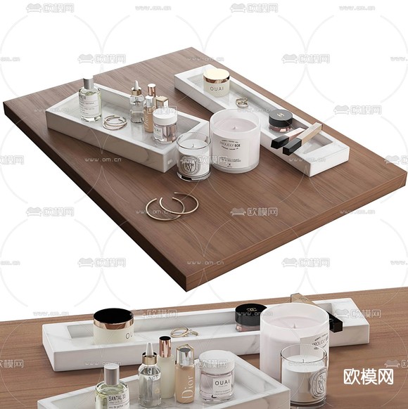 现代化妆品洗漱用品3d模型下载(渲染图2)