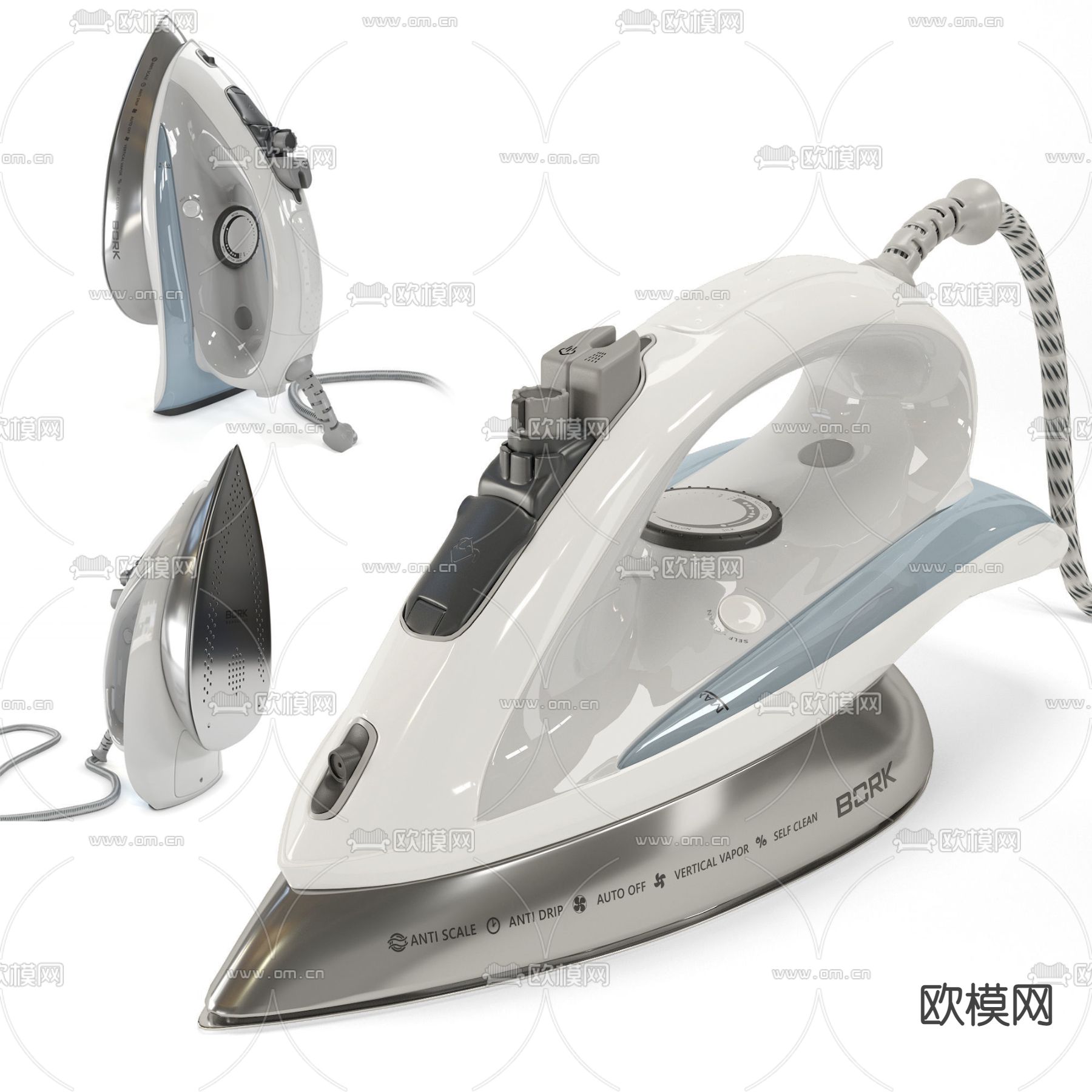 现代电器熨斗3d模型下载（渲染图1）