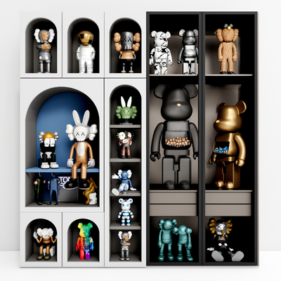  现代kaws玩偶公仔su模型 