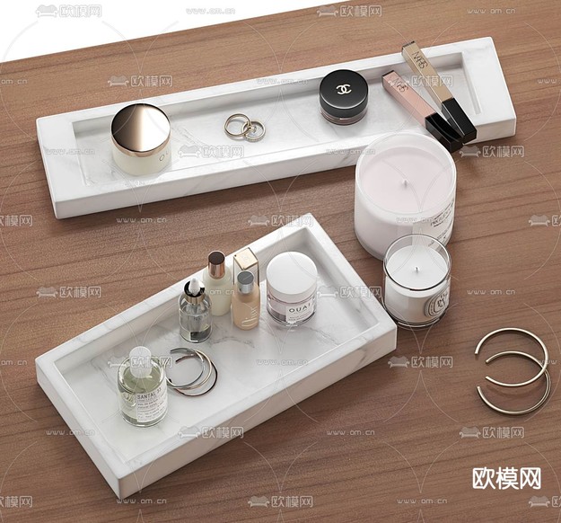 现代化妆品洗漱用品3d模型下载(渲染图3)