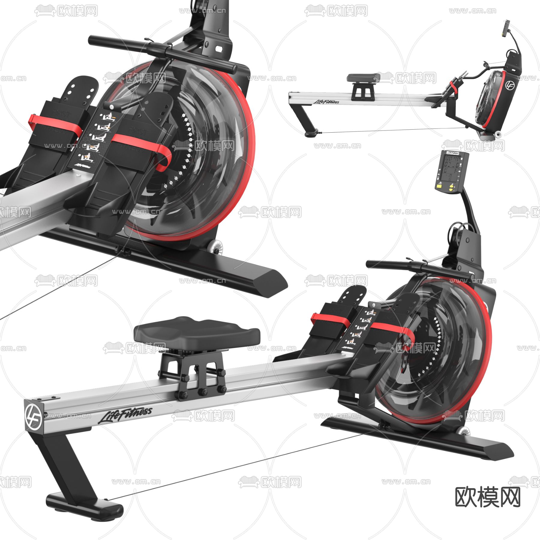 现代健身器材3d模型