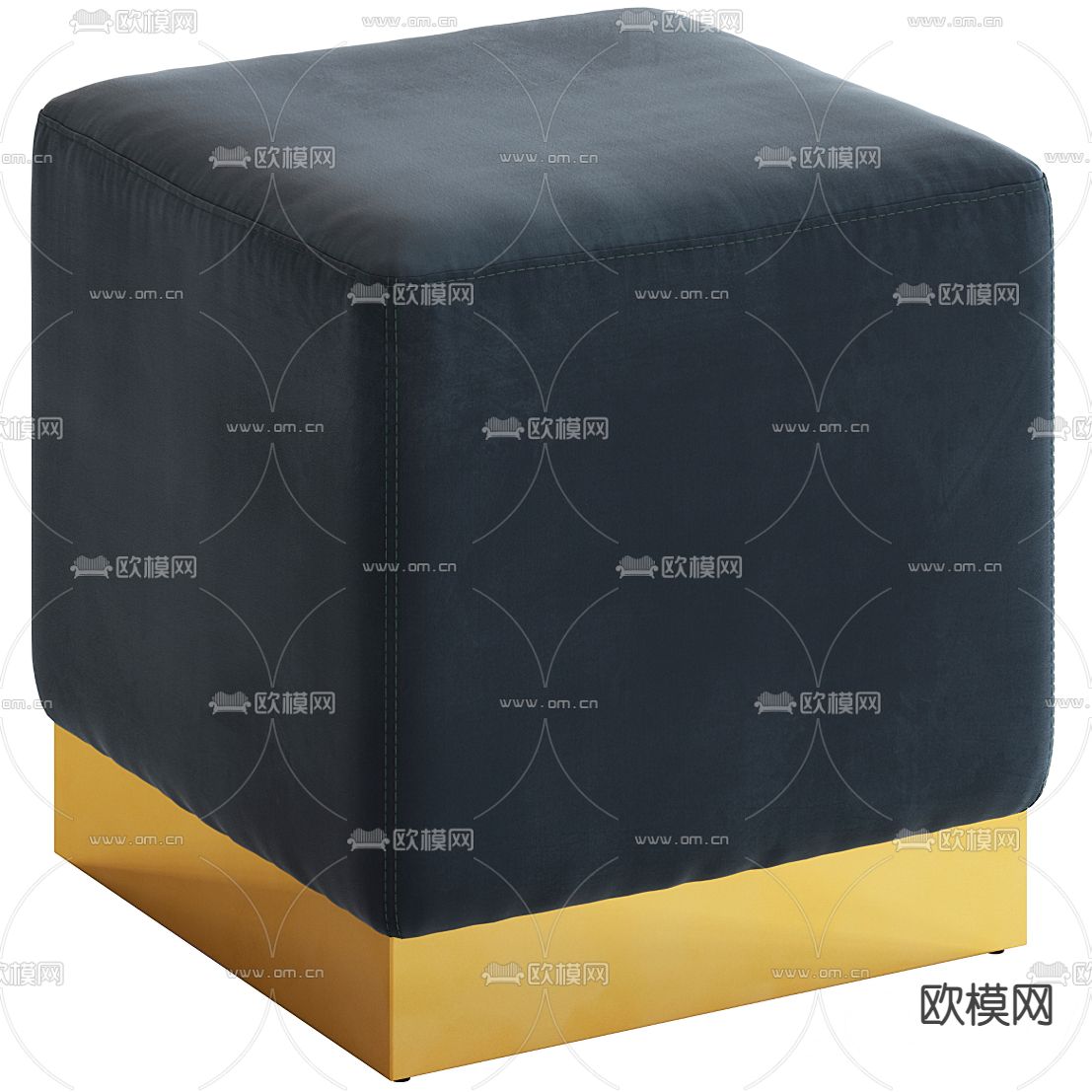 现代布艺小圆凳凳子3d模型下载（渲染图2）