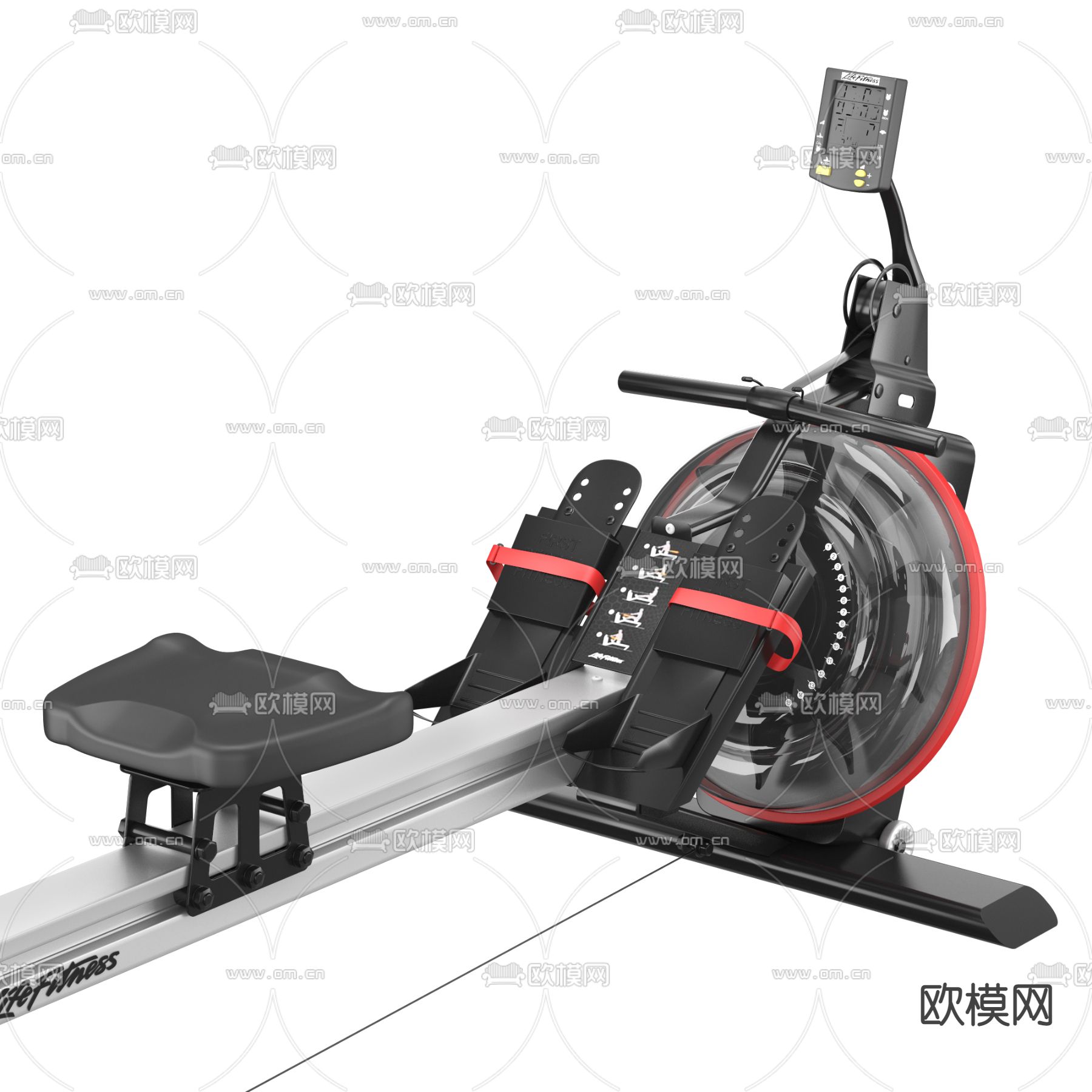 现代健身器材3d模型